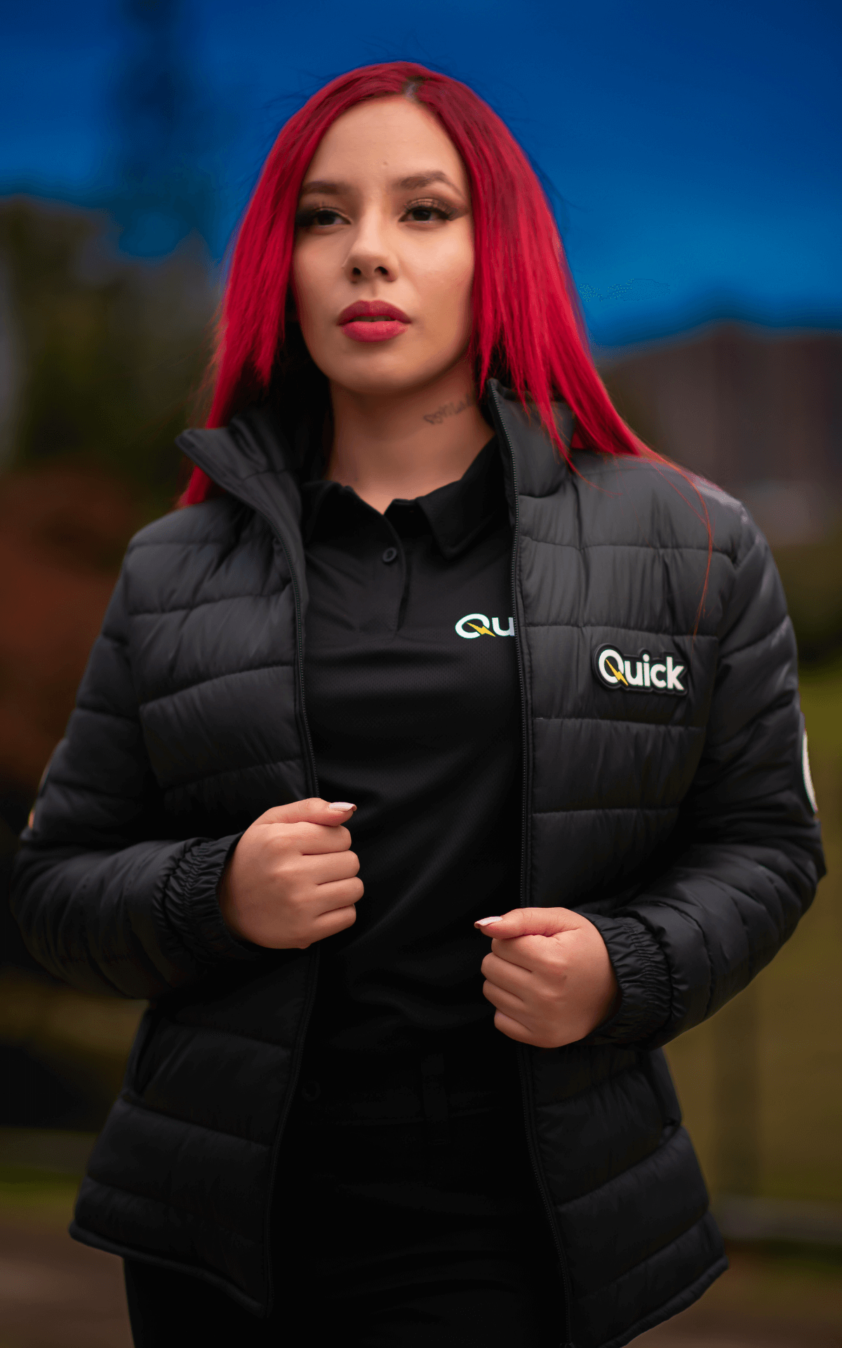 201-CHAQUETA NEGRA TIPO NORTH FACE DAMA